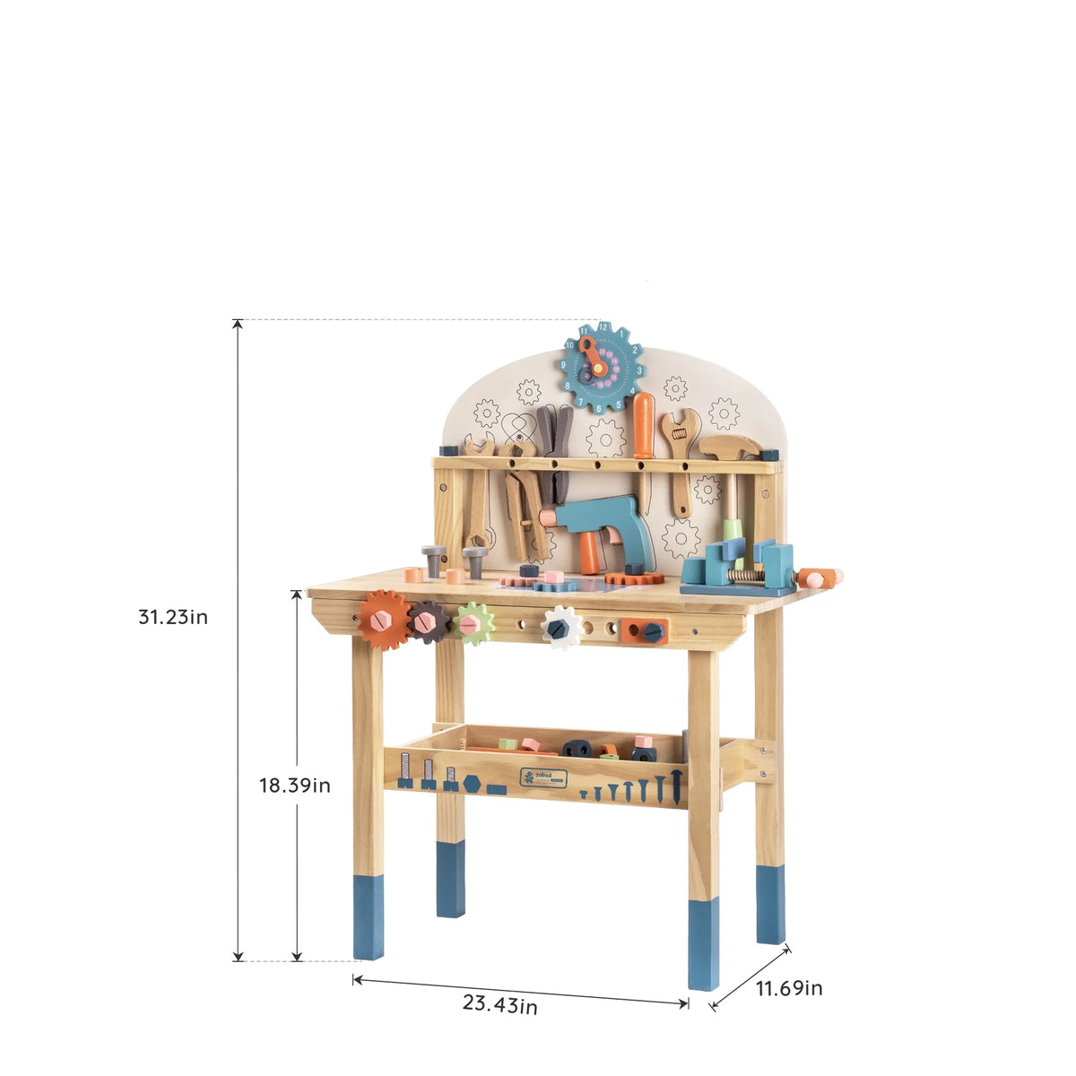 Holz-Werkbank für Kinder mit Werkzeug