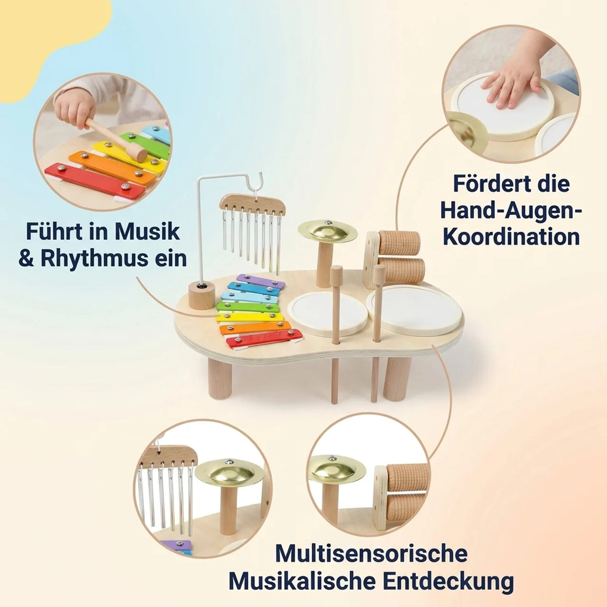 Holz-Xylophon Musikspielzeug für Babys