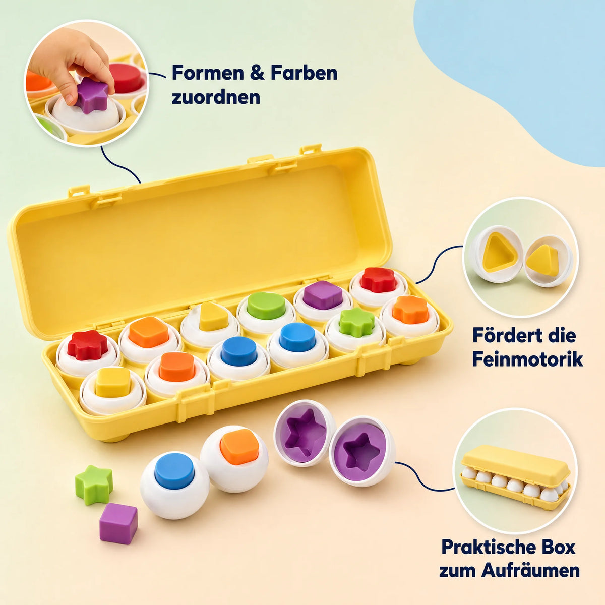 Formen-Zuordnungs-Sortier-Eier