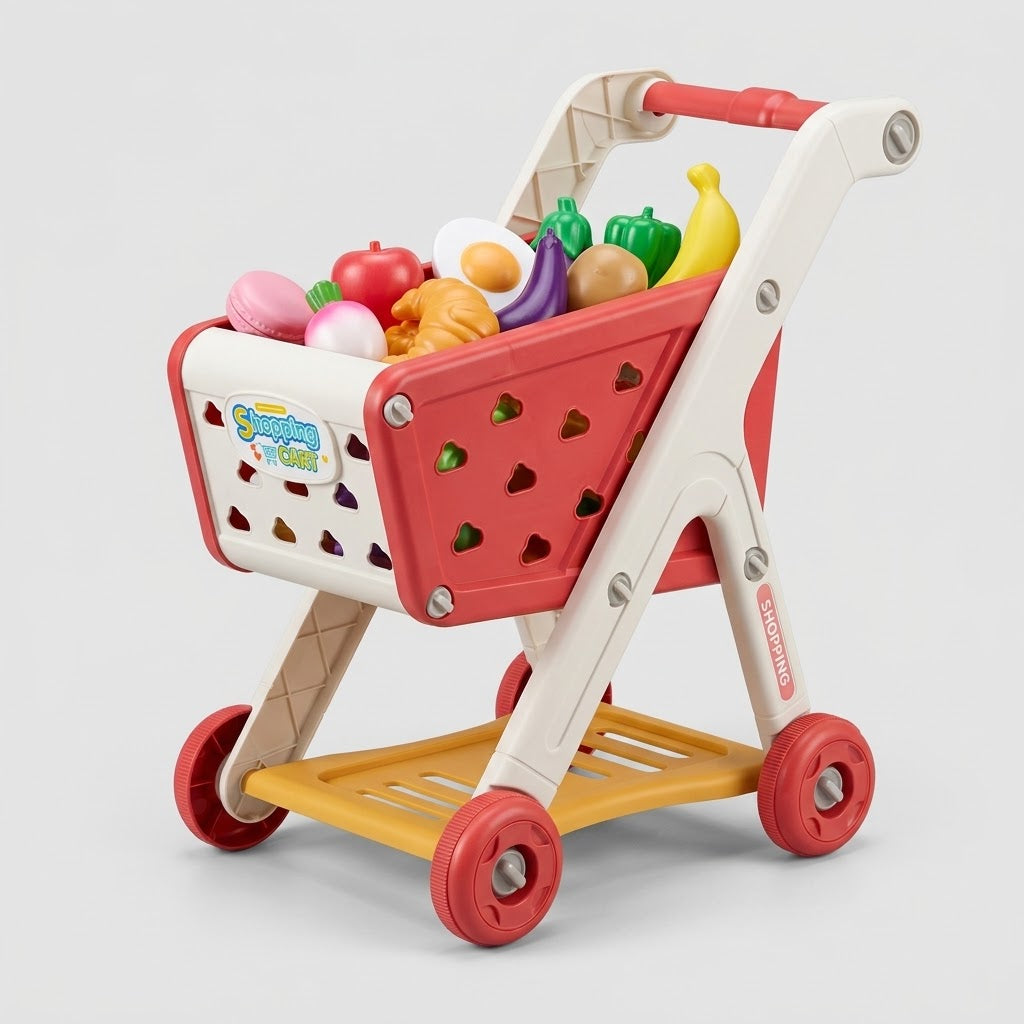 Kinder-Einkaufswagen Rollenspielset