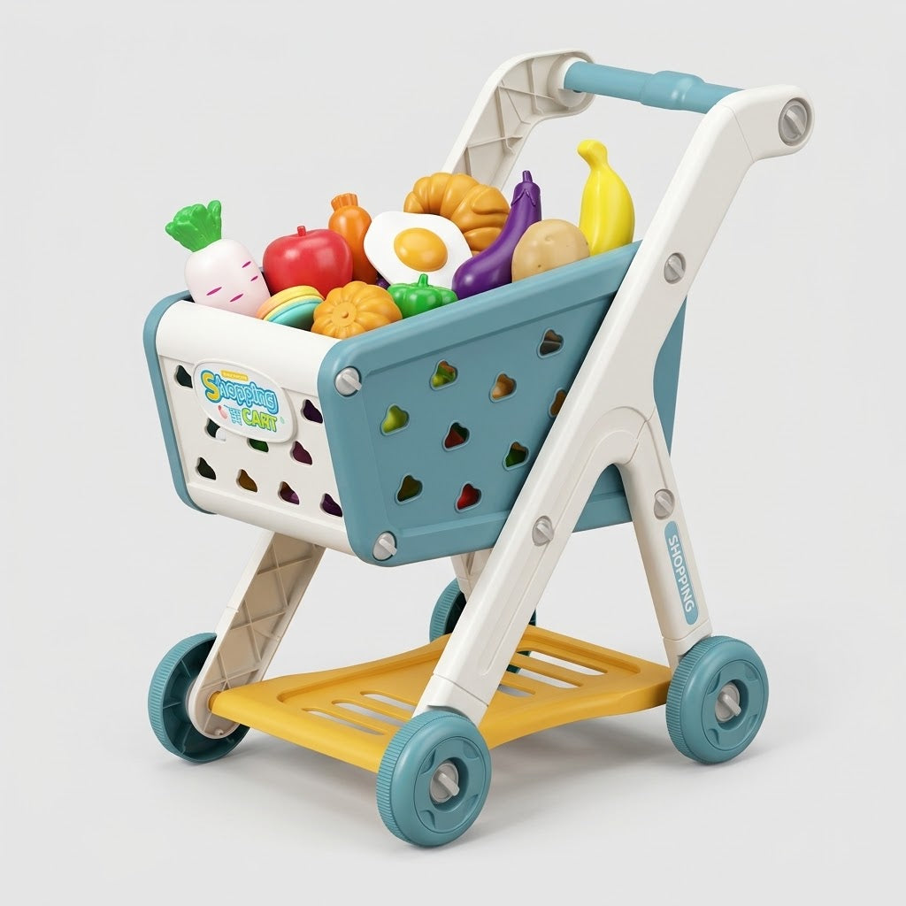 Kinder-Einkaufswagen Rollenspielset