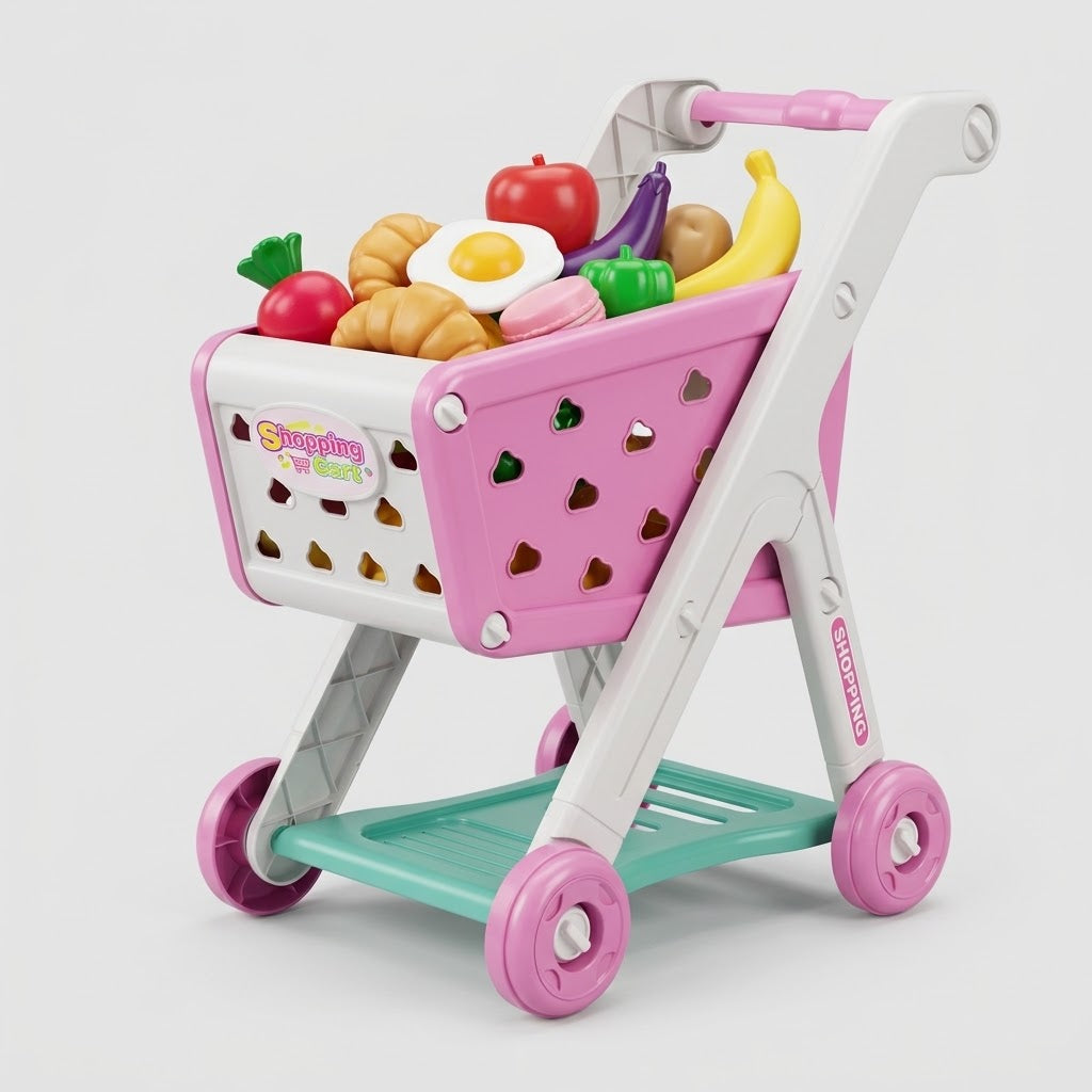 Kinder-Einkaufswagen Rollenspielset