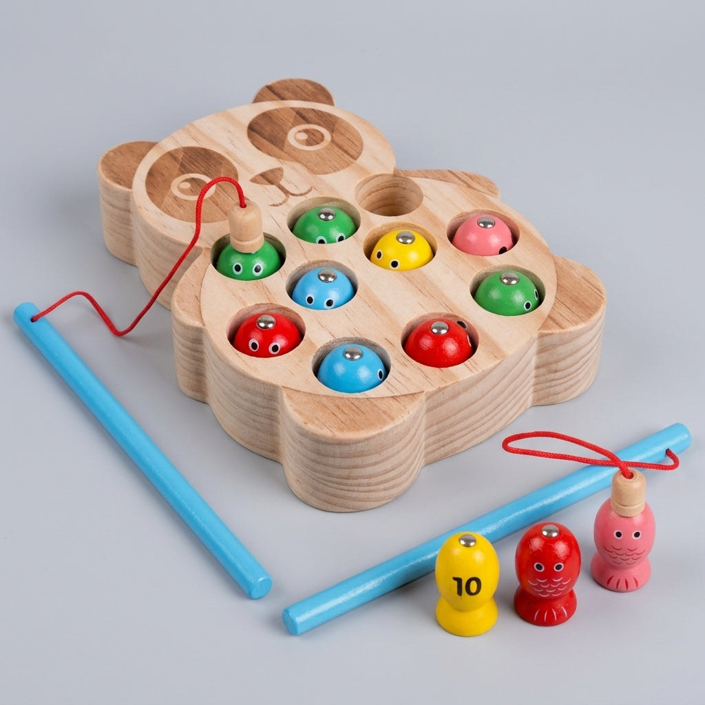 Magnetisches Holz-Angelspiel