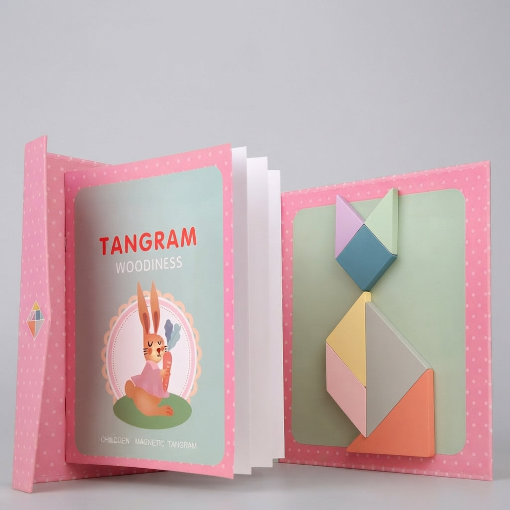 Magnetisches Holz-Tangram-Set