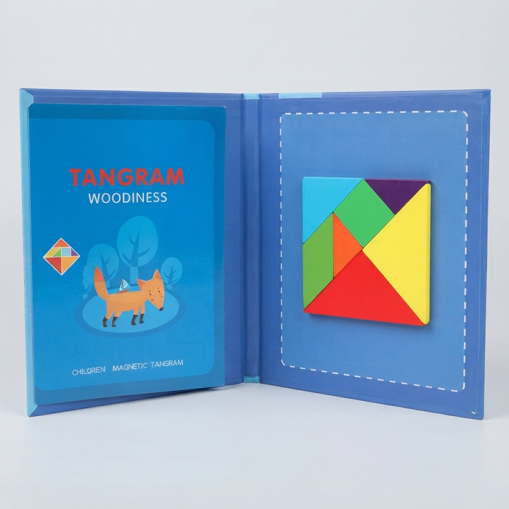 Magnetisches Holz-Tangram-Set