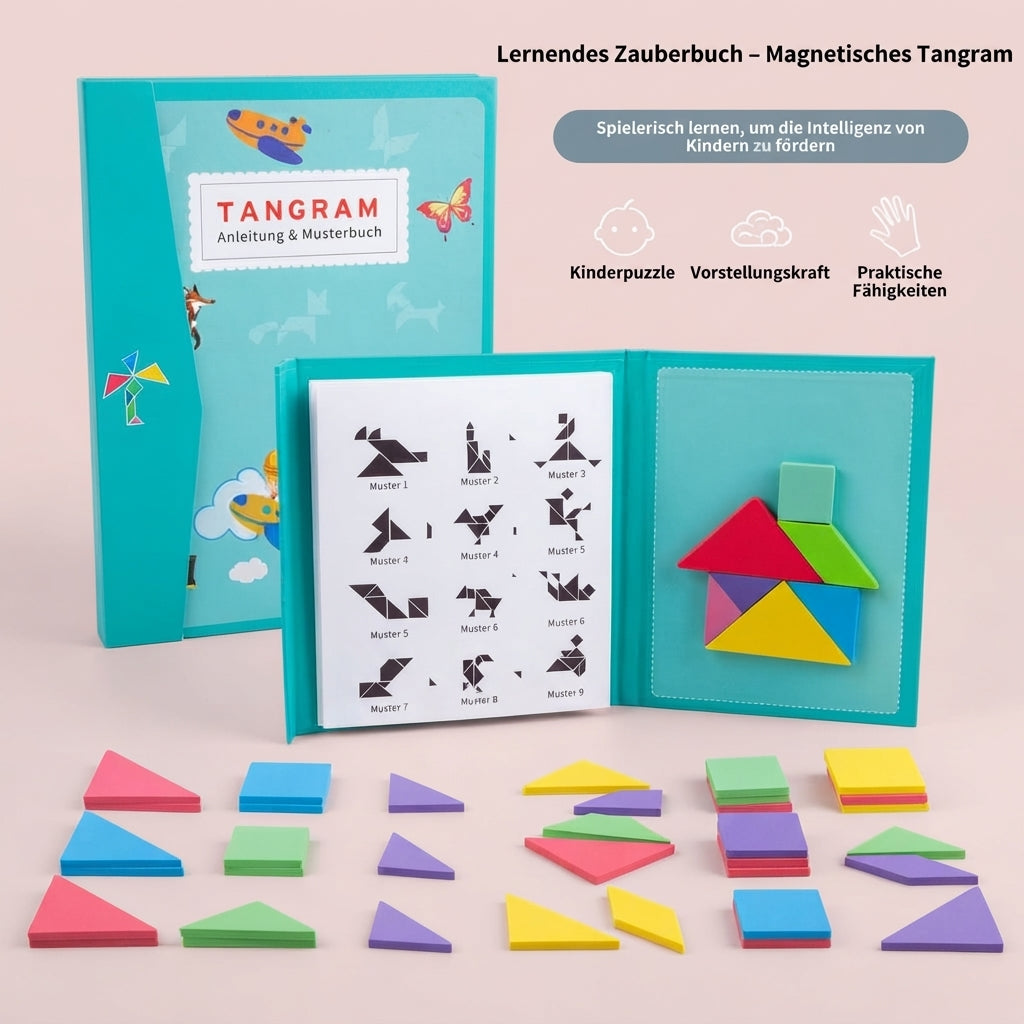 Magnetisches Holz-Tangram-Set