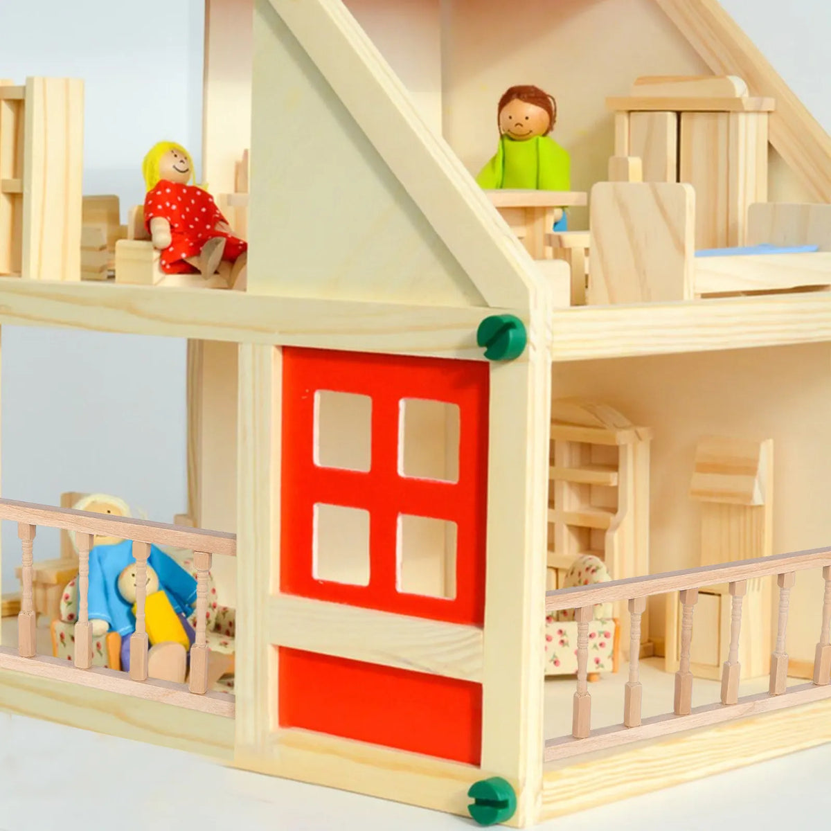 Miniatur-Puppenhaus-Zaun mit Geländer