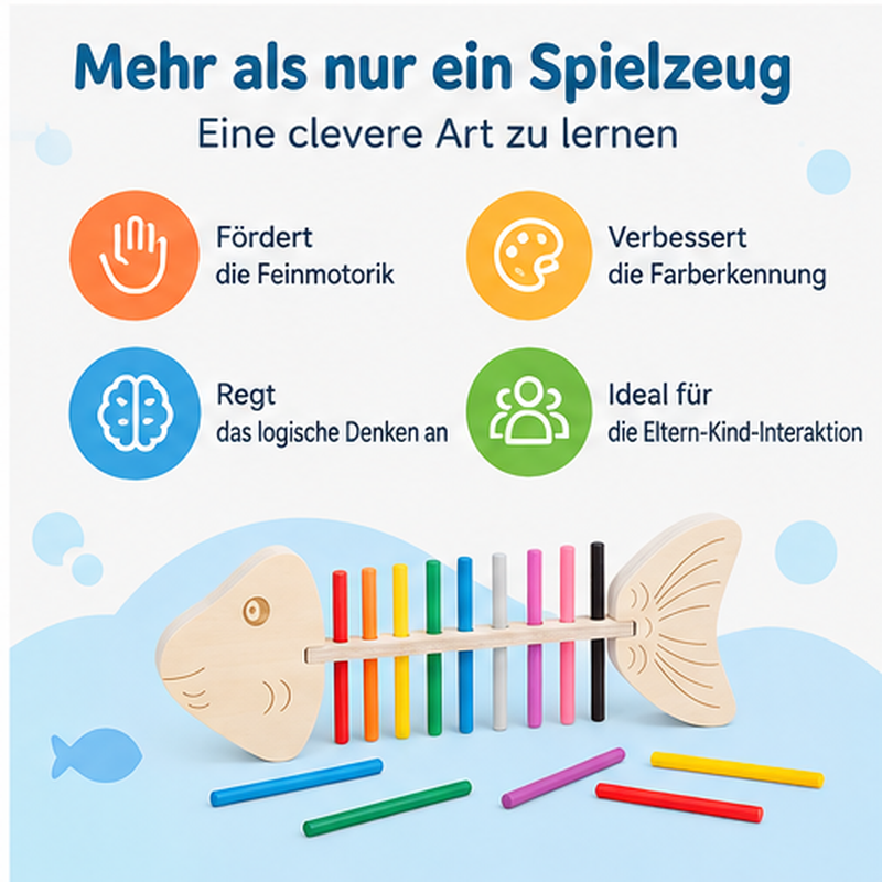 Montessori Fischgräten-Farbzuordnungsspiel