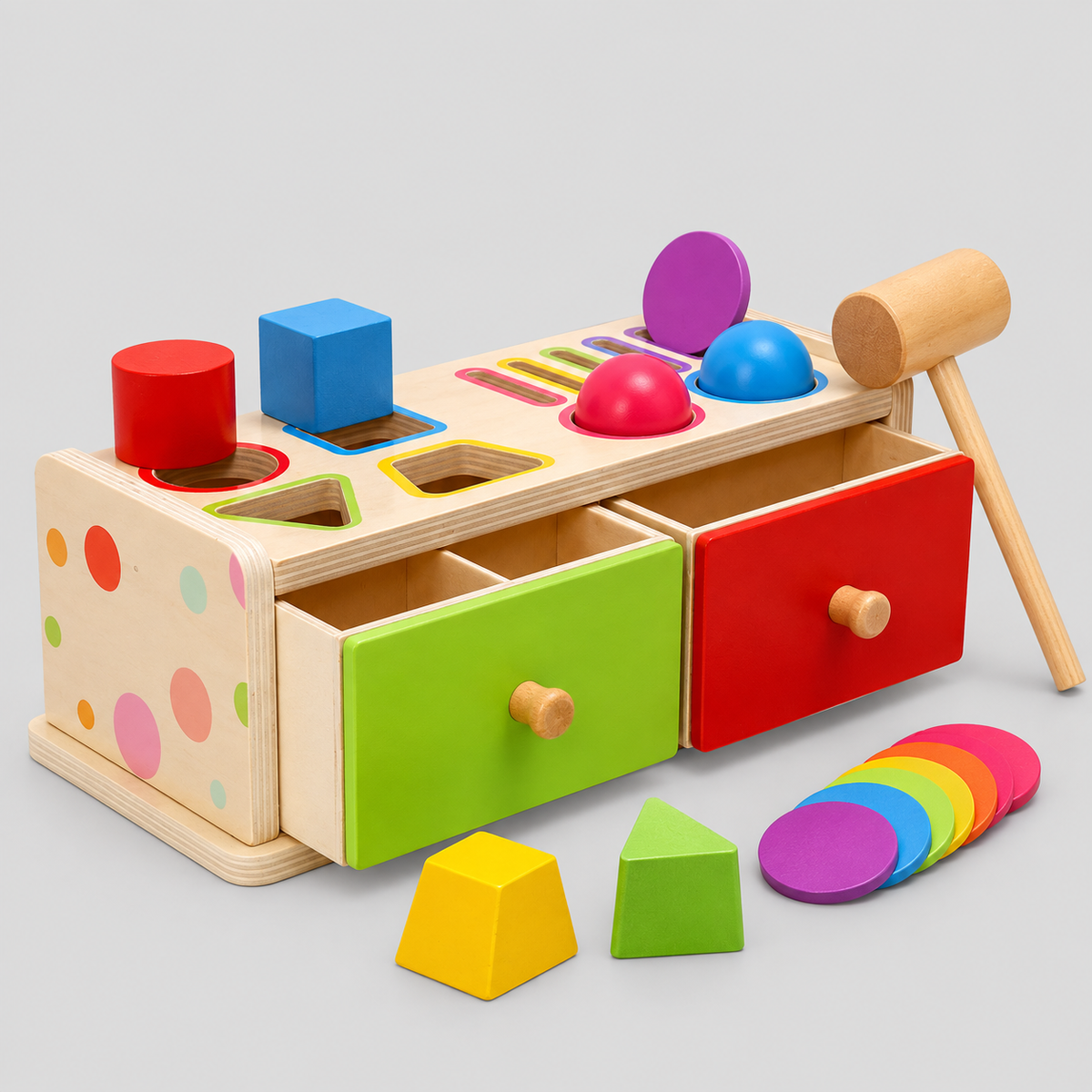 Montessori Formen-Münzbox