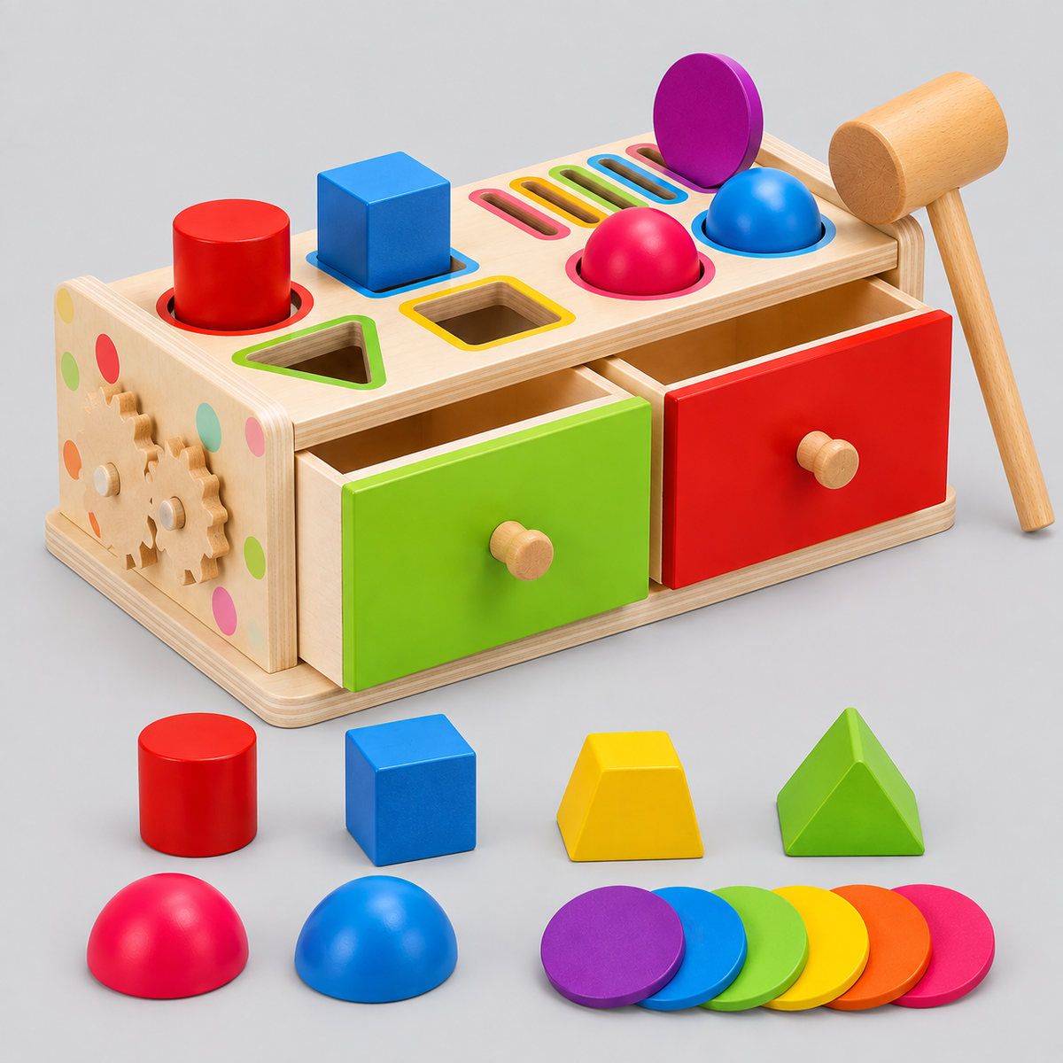 Montessori Formen-Münzbox