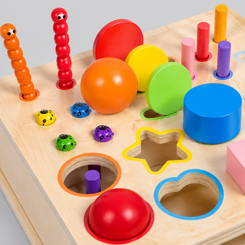 Montessori Formen-Münzbox