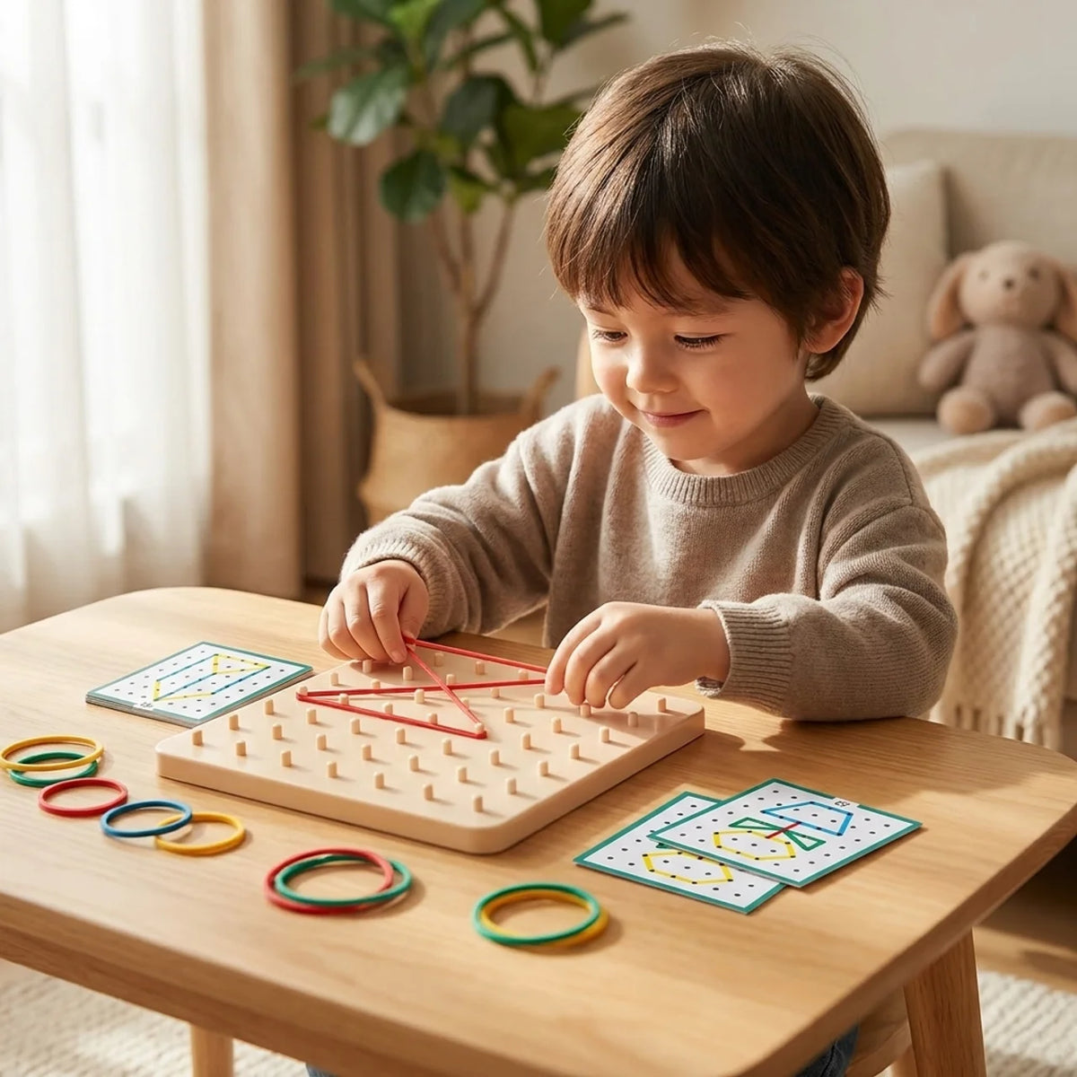Montessori Geoboard Musterplatte