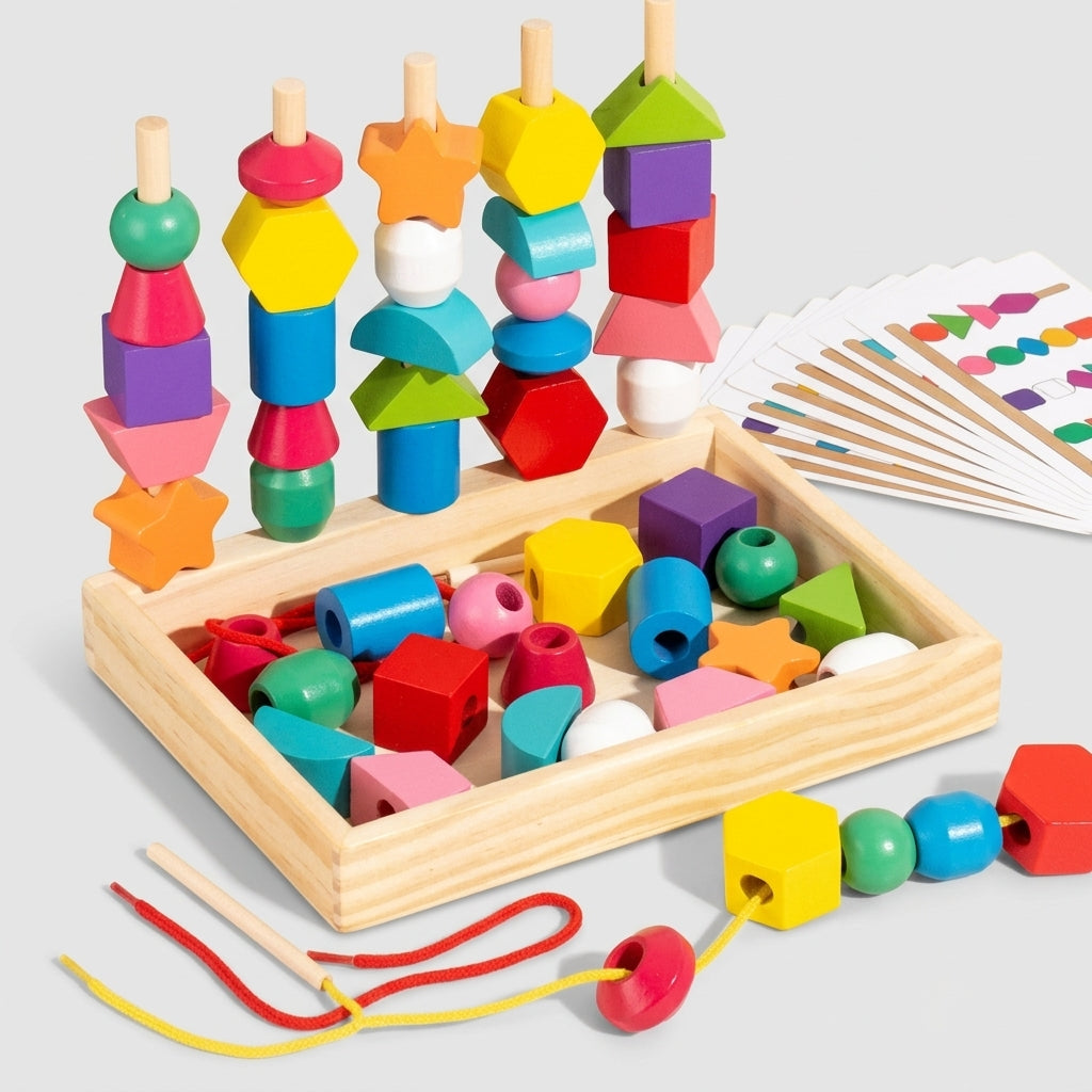 Montessori Geometrie-Perlen-Säulen-Set