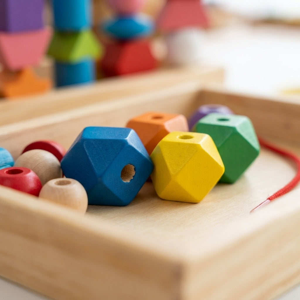 Montessori Geometrie-Perlen-Säulen-Set