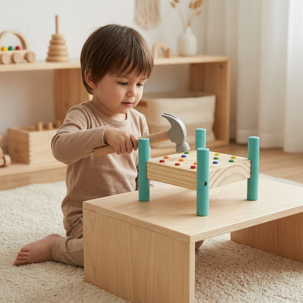 Montessori Holz-Hammer-Lernbrett