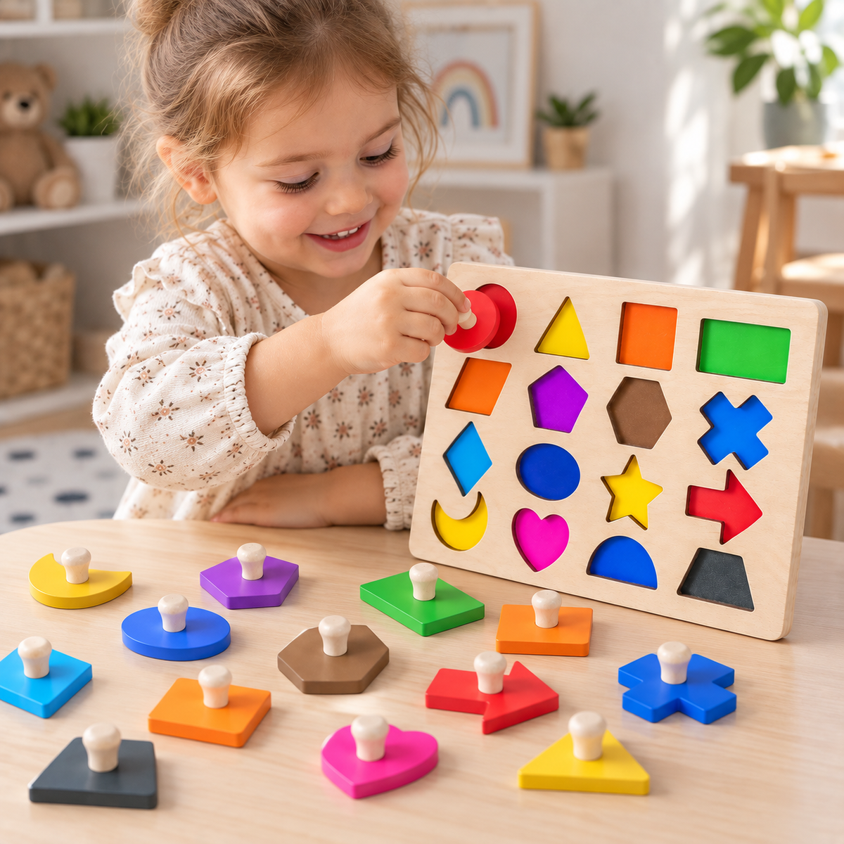 Montessori Magnetisches Formen-Puzzlebrett