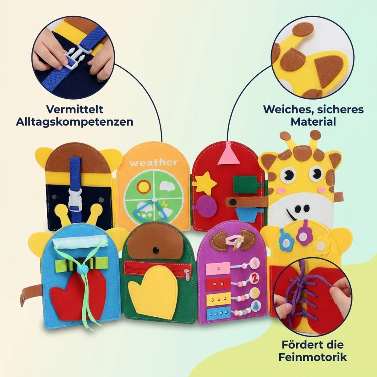 Montessori Tier-Beschäftigungsbuch für Kleinkinder