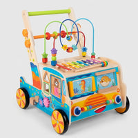 Multifunktionaler Holz-Lauflernwagen