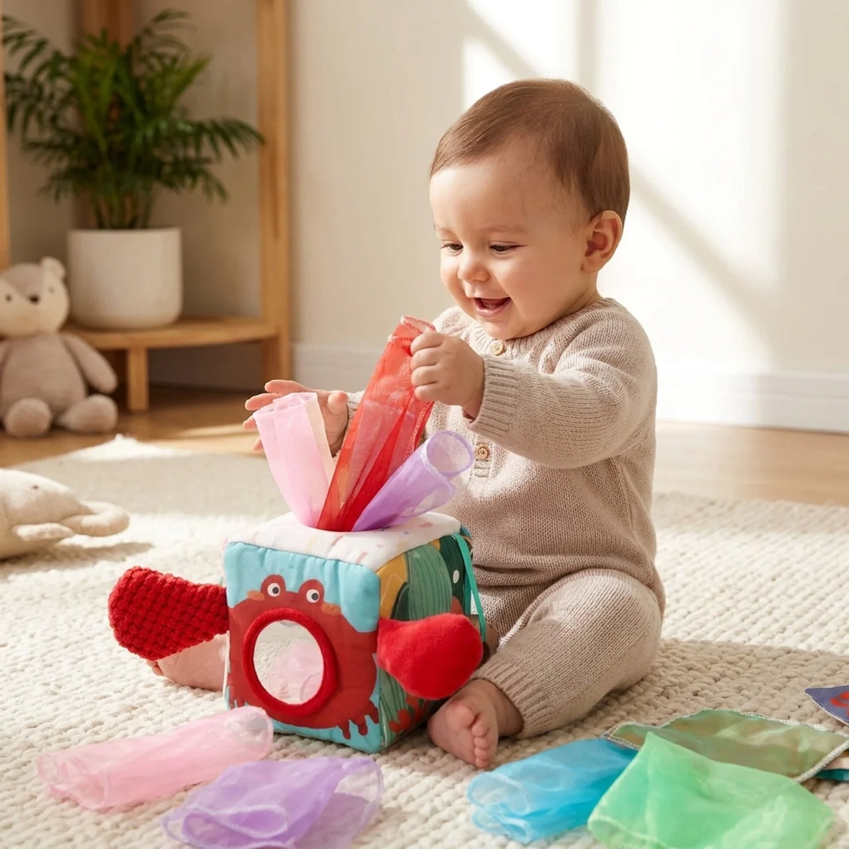 Ozean-Sensorik-Spielwürfel für Babys