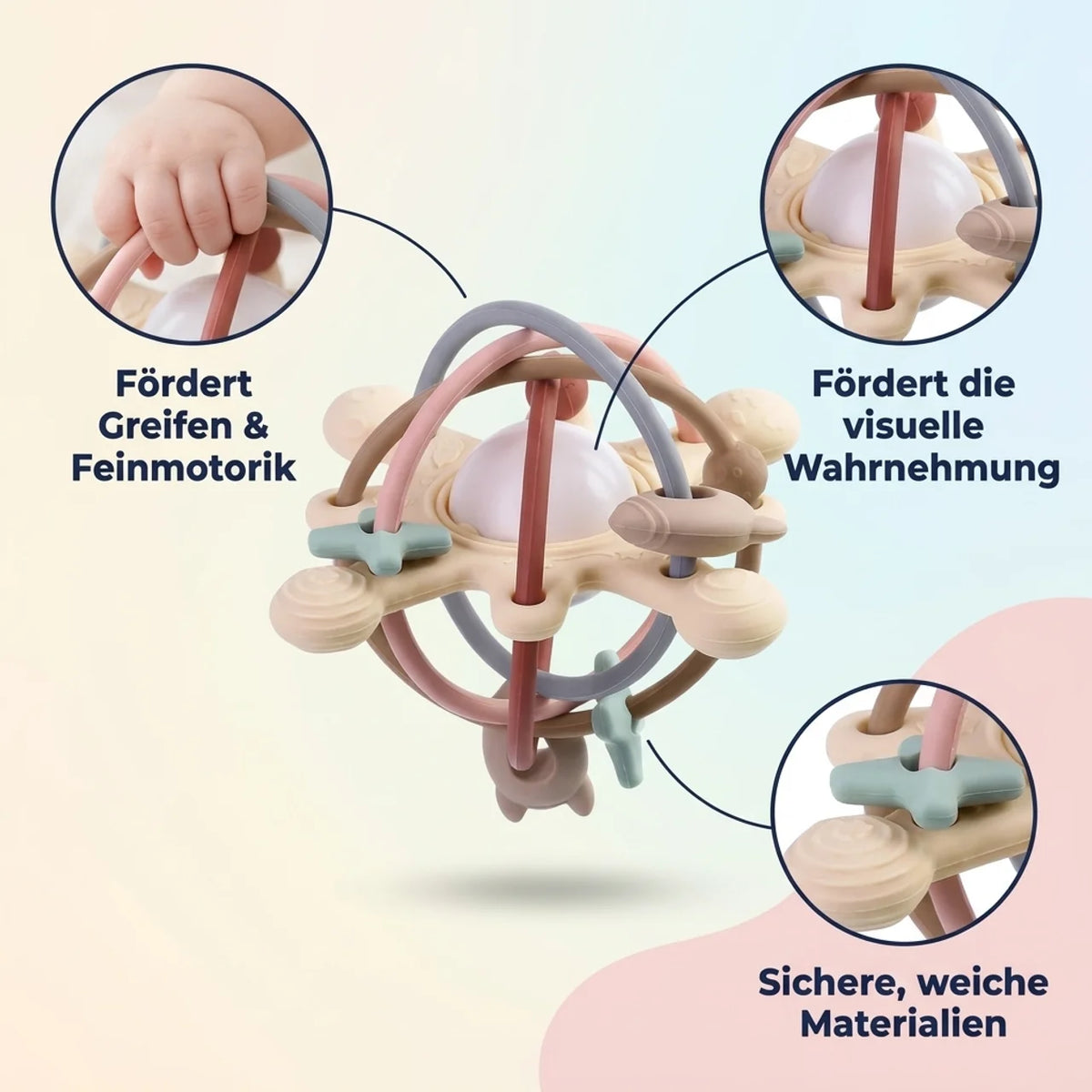 Silikon-Sensorik-Beißring-Ball