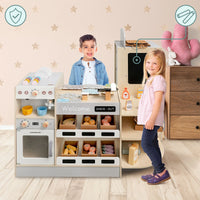 XXL Holz-Kaufladen mit Kaffeemaschine & Backofen